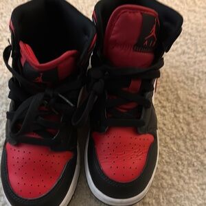 Air Jordan Black and Red High-Top Sneakers